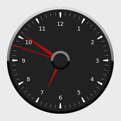 Klyn analog clock canvas sample