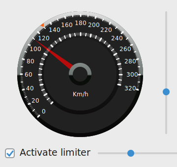 Klyn speedometer canvas sample at compact size